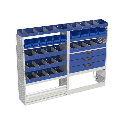 Transporter mit zwei Arbeit schränke, eine auf link und eine auf recht