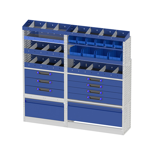 Fahrzeugeinrichtungen für zimmermänner, schubladensystem für transporter, regalsystem für transporter, Fahrzeugausstattungen für zimmermänner